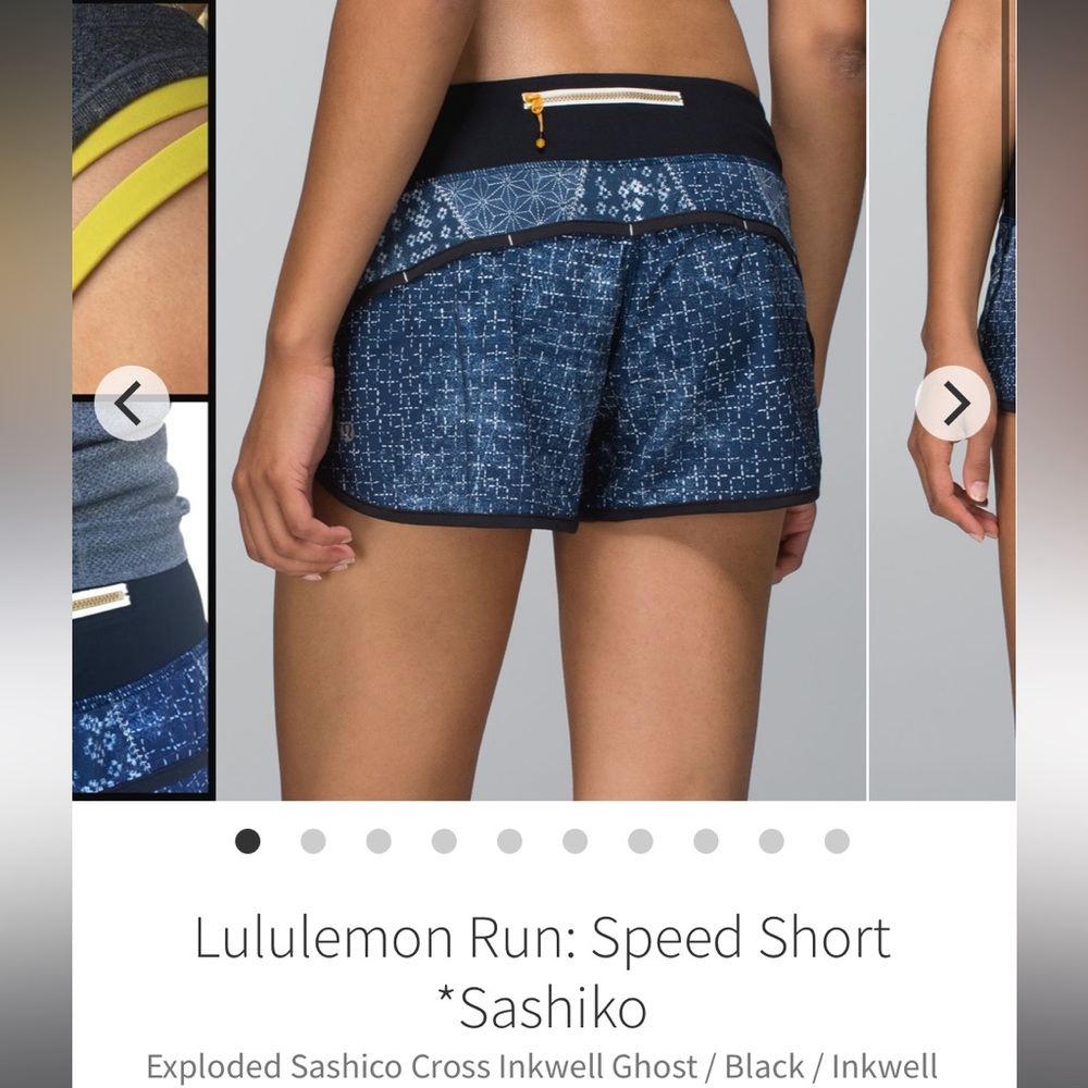 lululemon athletica Women's Run Speed Short Sashiko - Inkwell